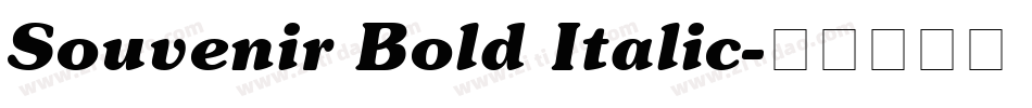 Souvenir Bold Italic字体转换